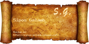 Sipos Galamb névjegykártya